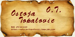 Ostoja Topalović vizit kartica